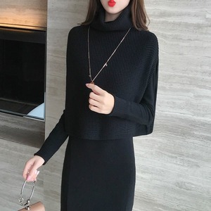 セットアップ ワンピース ニット レディース 2点セット ミモレ丈 ワンピ 上下セット セーター ニットワンピ きれいめ 上品 カジュアル 長袖 韓国 大きいサイズ 通勤 通学