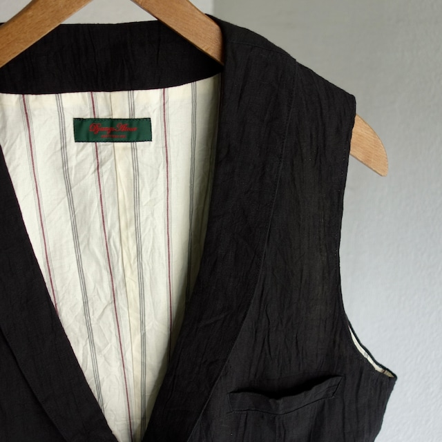 victorians linen waistcoat / victorian black