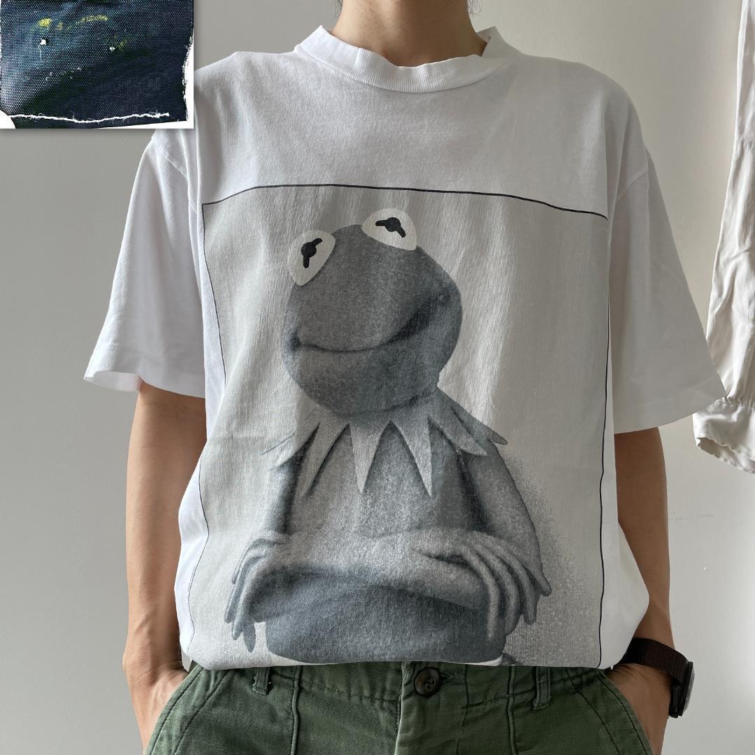 GF785 Tシャツ 90s CK アド Kermit カーミット パロディ 白 