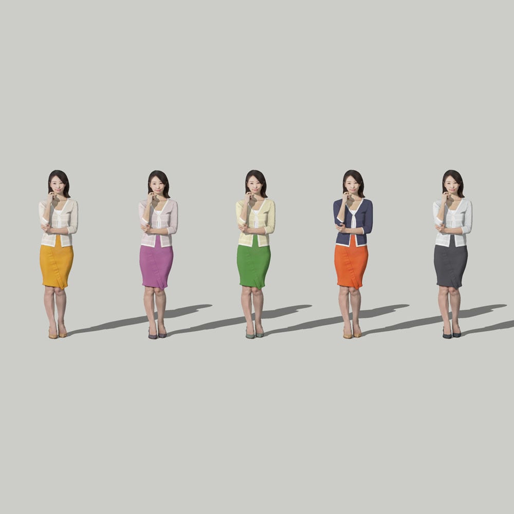 SketchUp素材 3D人物モデル ( Posed ) 097_Aya - 画像2