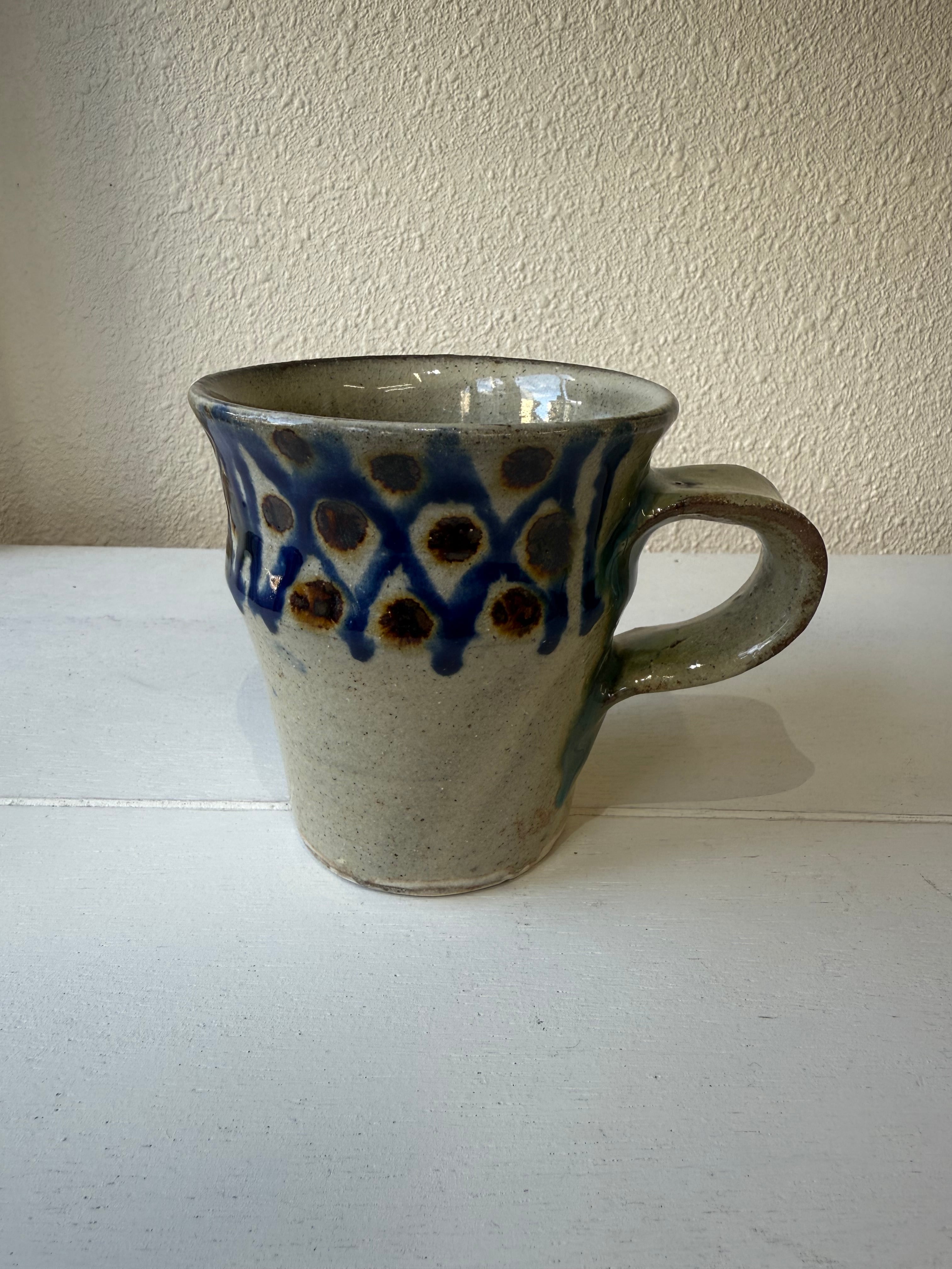 横田屋窯 マグカップ(フシ)コバルト・飴