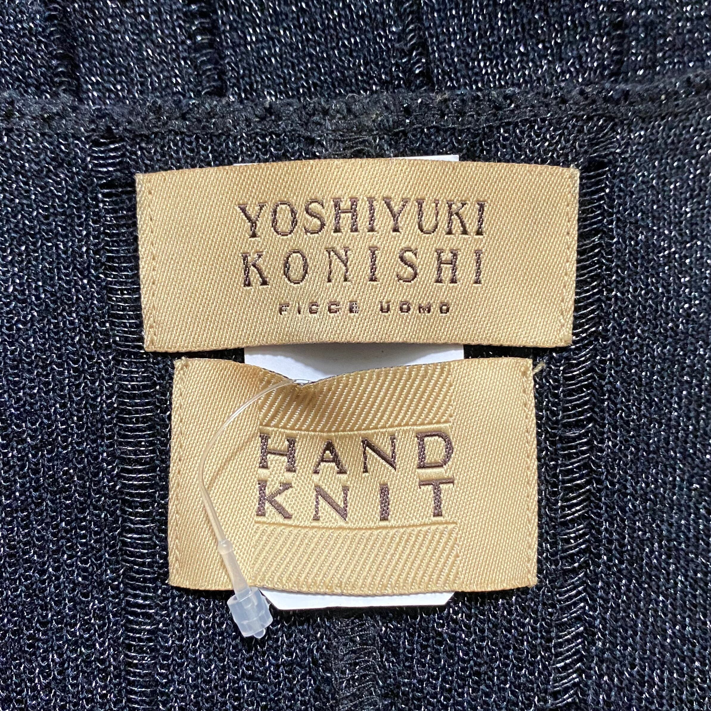 vintage YOSHIYUKI KONISHI lace design hand knit vest | NOIR ONLINE