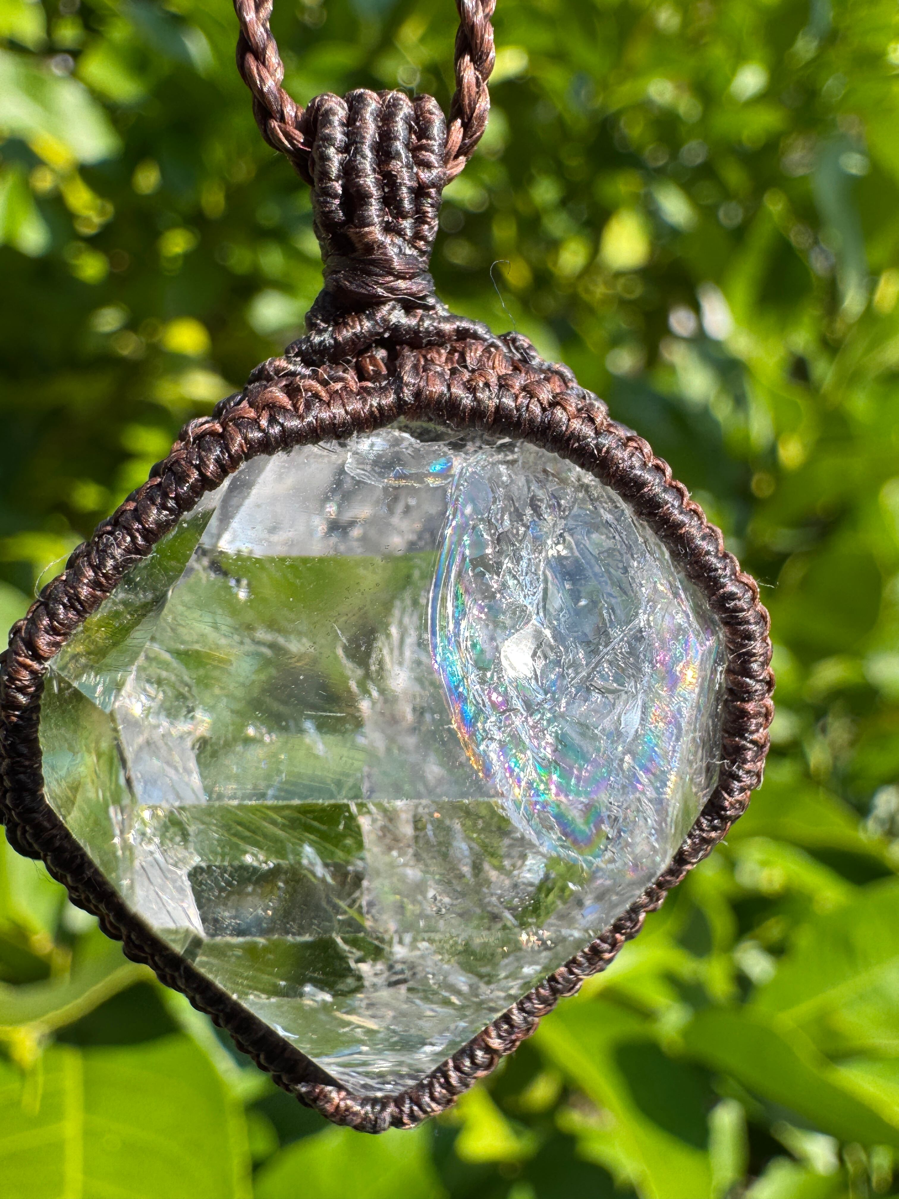 ダイオプテース サンストーン マクラメ ペンダント | アトリエ セドナ