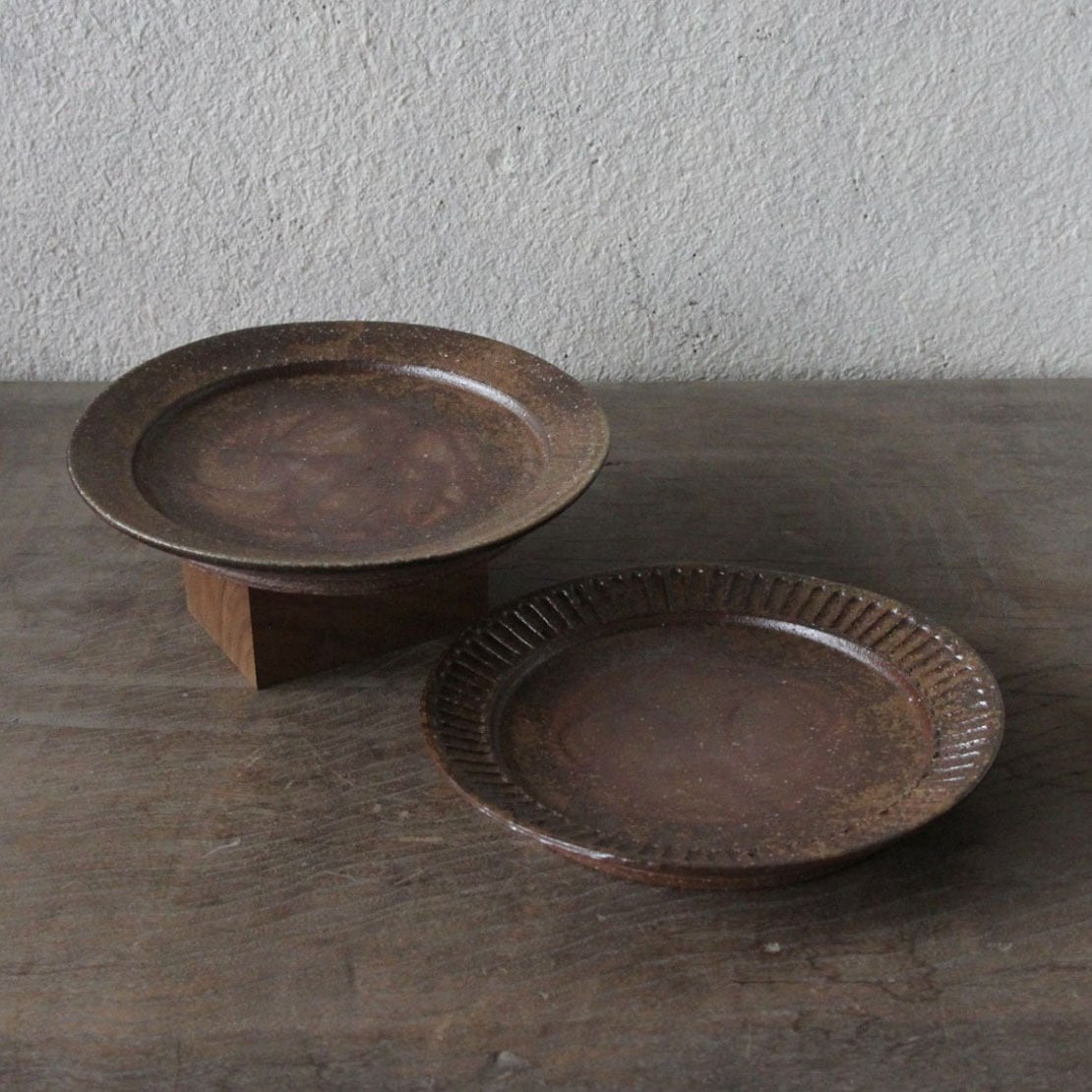 備前焼 安藤騎虎 造 片口深皿 陶印あり 備前焼 安藤騎虎 造 片口深皿