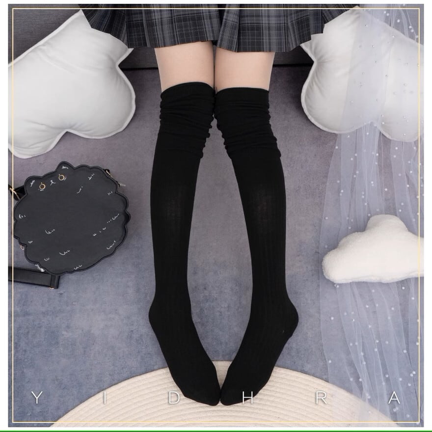 サブカル 服 地雷系 通販 ニーハイソックス パイル地 ガーリー 甘め ロマンティック ゆめかわ ロリータファッション lolita