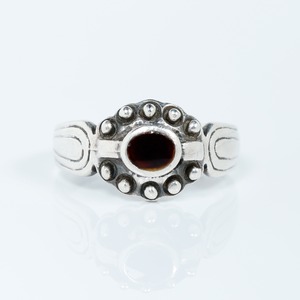 Onyx Silver Ring #18  (used)