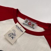タグ付き CAPTAIN SANTA キャプテンサンタ プリント ベースボール 半袖Tシャツ サイズ XL /ホワイト×レッド/オールド/ビンテージ
