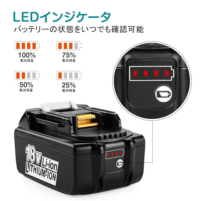 Powilling 互換マキタ 18v バッテリー DC18RC充電器セット Powilling 互換マキタ 18v バッテリー DC18RC充電器セット