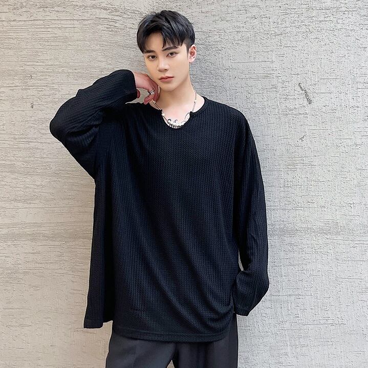 ワッフルｕネックニットプルオーバー Al2139 韓国メンズファッション通販サイト Aleum