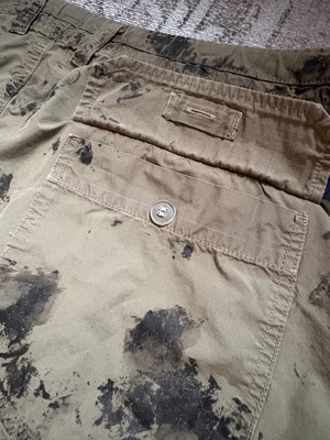 DOCKERS / HANDPAINT CAMOUFLAGE HALF PANTS/ REMAKE