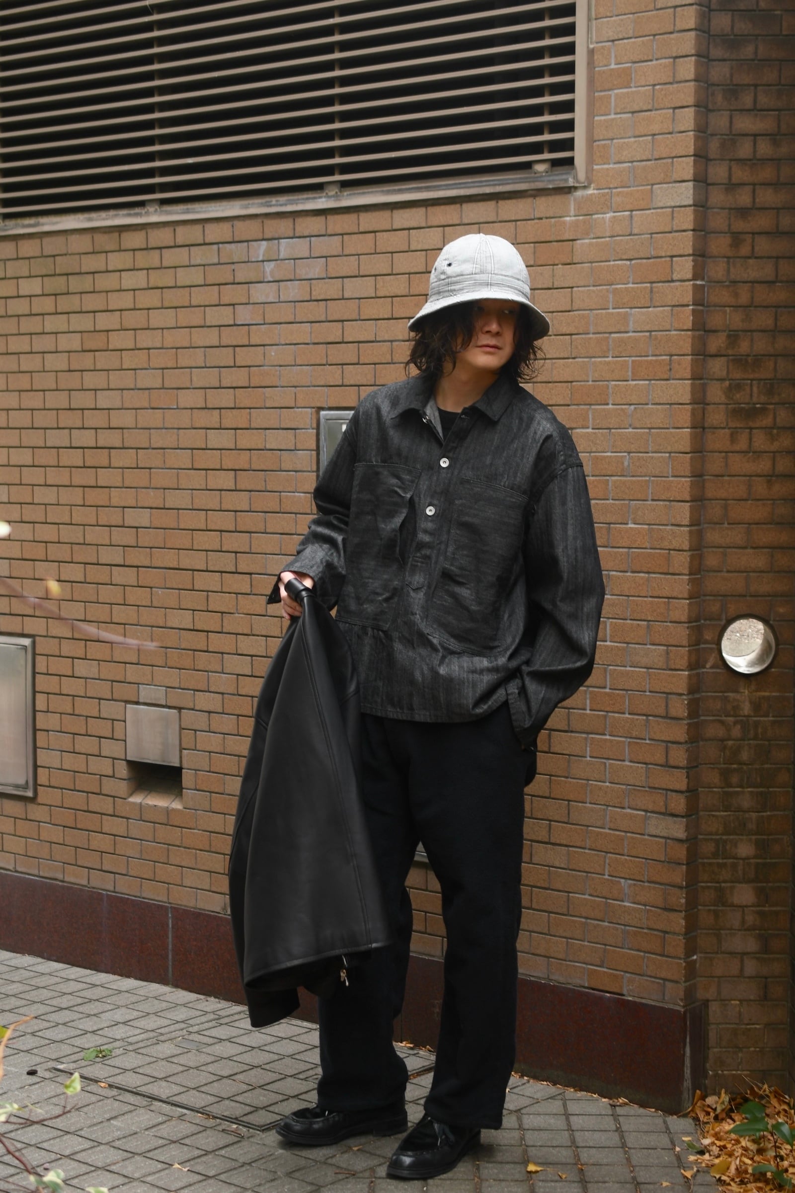 FOUNDOUR / DENIM PULLOVER (BLACK) | nariwai