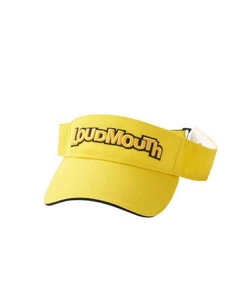 【LOUDMOUTH】ユニセックス サンバイザー サイズ調整可能 イエロー