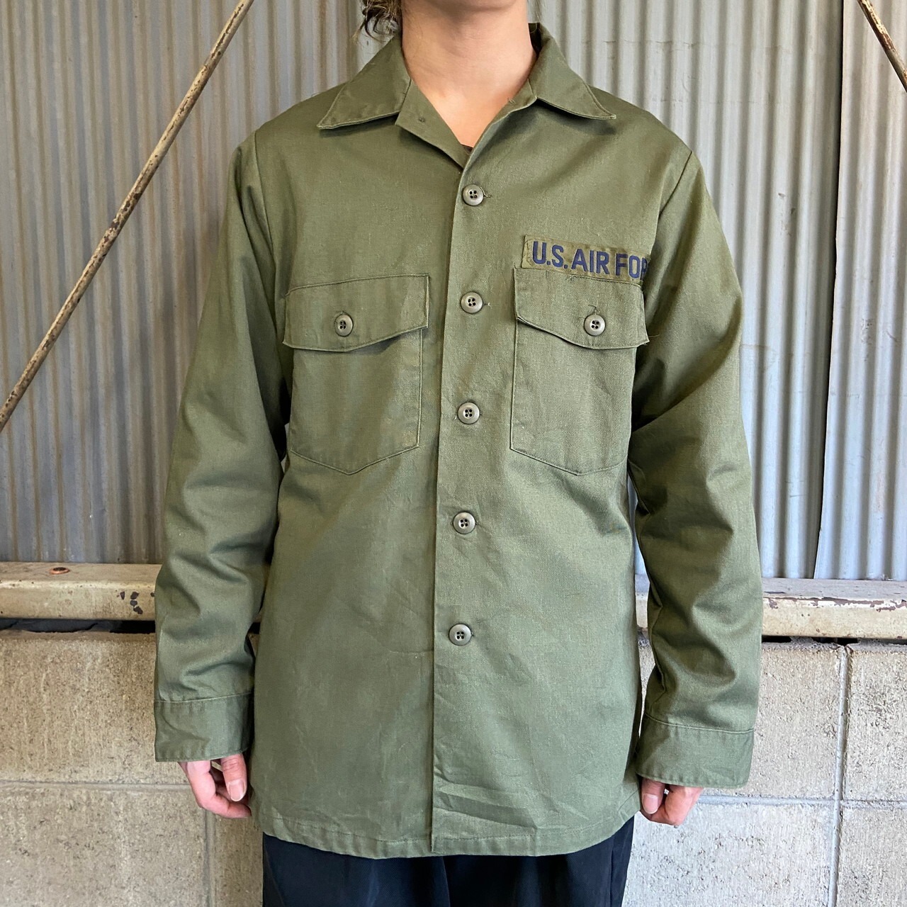 87年納品 米軍実品 U.S.AIR FORCE USAF OG-507 ユーティリティシャツ 