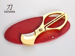 OH!VAL CIGAR CUTTER "KATANA MINI" GOLD／シガーカッター"懐刀（カタナ ミニ）"金箔押しゴールド（葉巻用ハサミ）