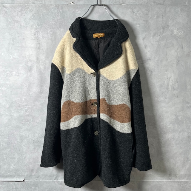 #6939 "LANCEL" multicolor wool jacket