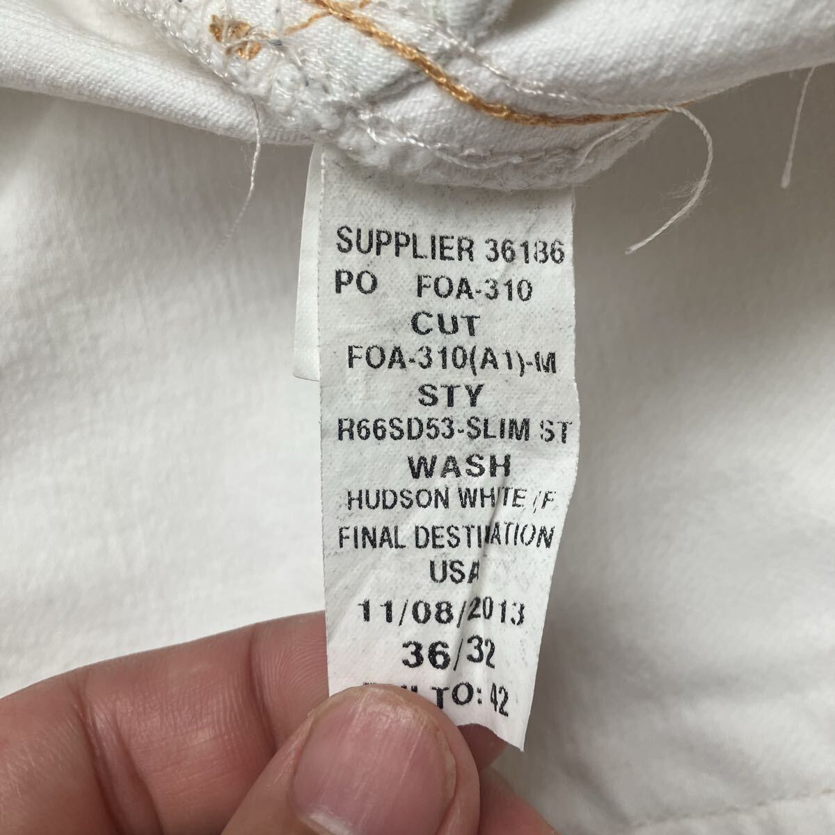 36×32】メキシコ製 POLO Ralph Lauren ホワイトデニムパンツ ポロ