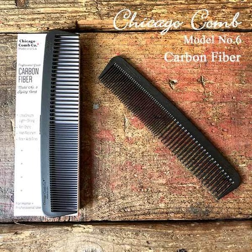 Chicago Comb Model No.6 carbon fiber シカゴコーム モデルNo.6 カーボンファイバー クシ コーム アメリカ リーゼント DETAIL