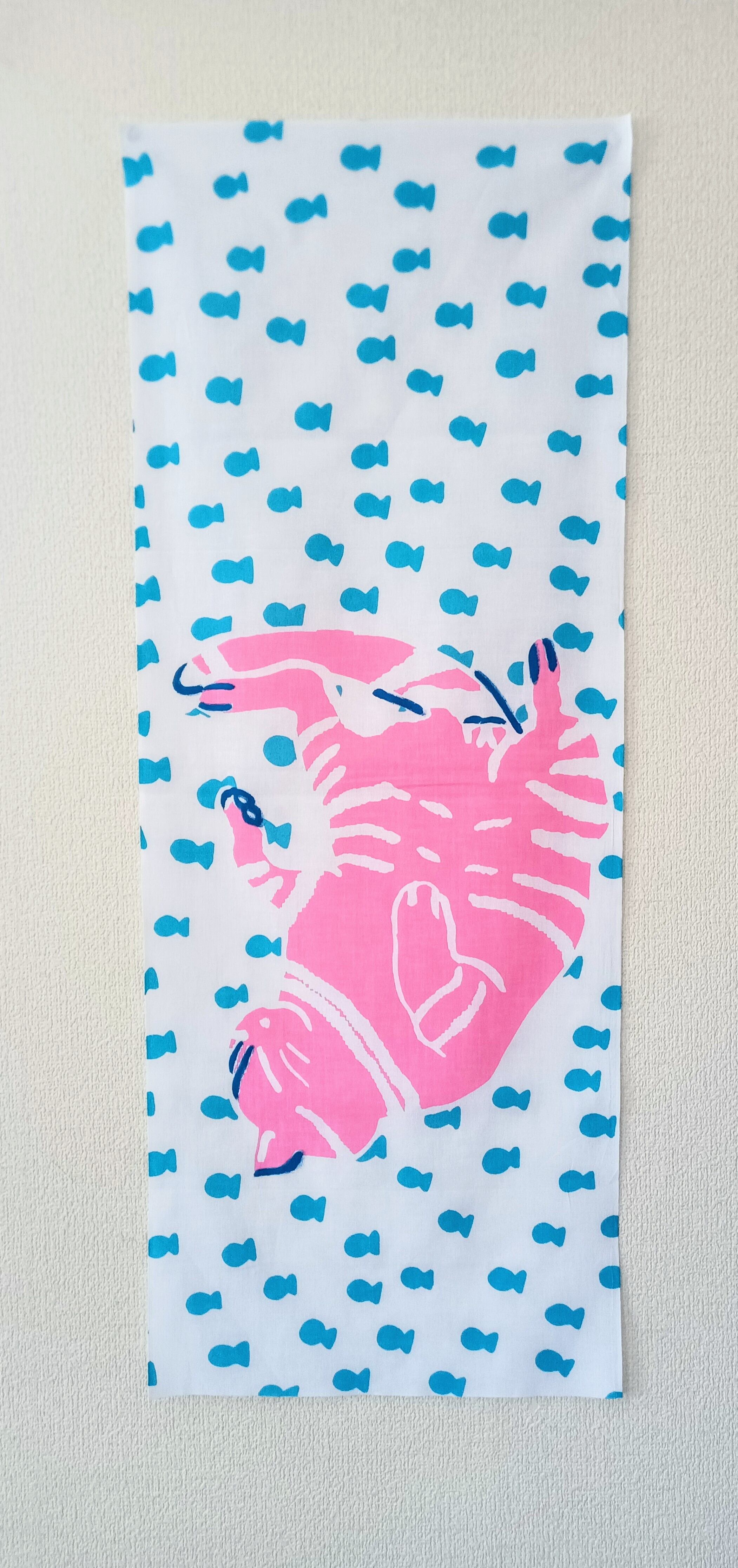 ちょっぴりB品の為セール価格　うちの猫手ぬぐい　猫　キジトラ　3色　tenugui