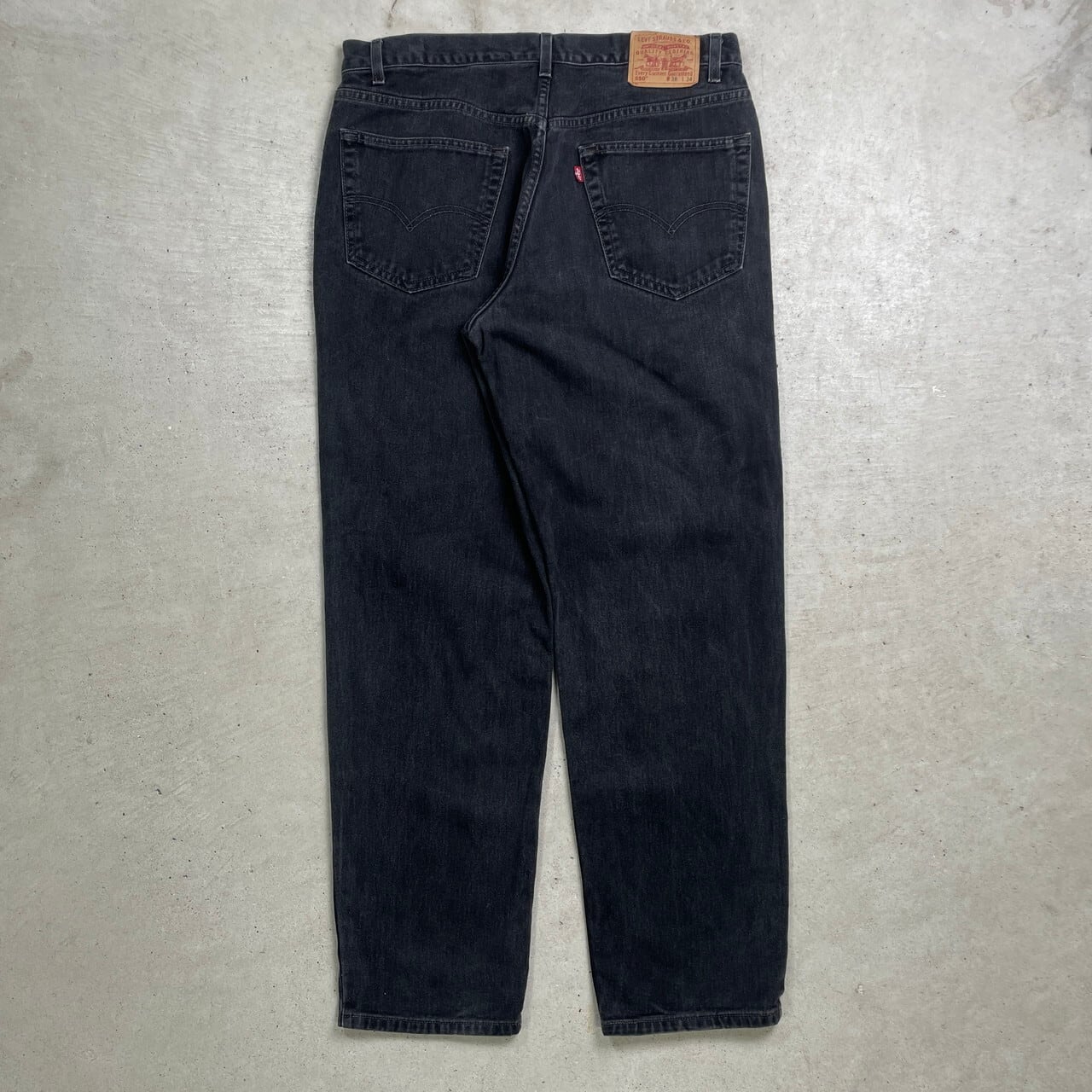 Levi's リーバイス 550 ブラックデニムパンツ RELAXED FIT メンズW38