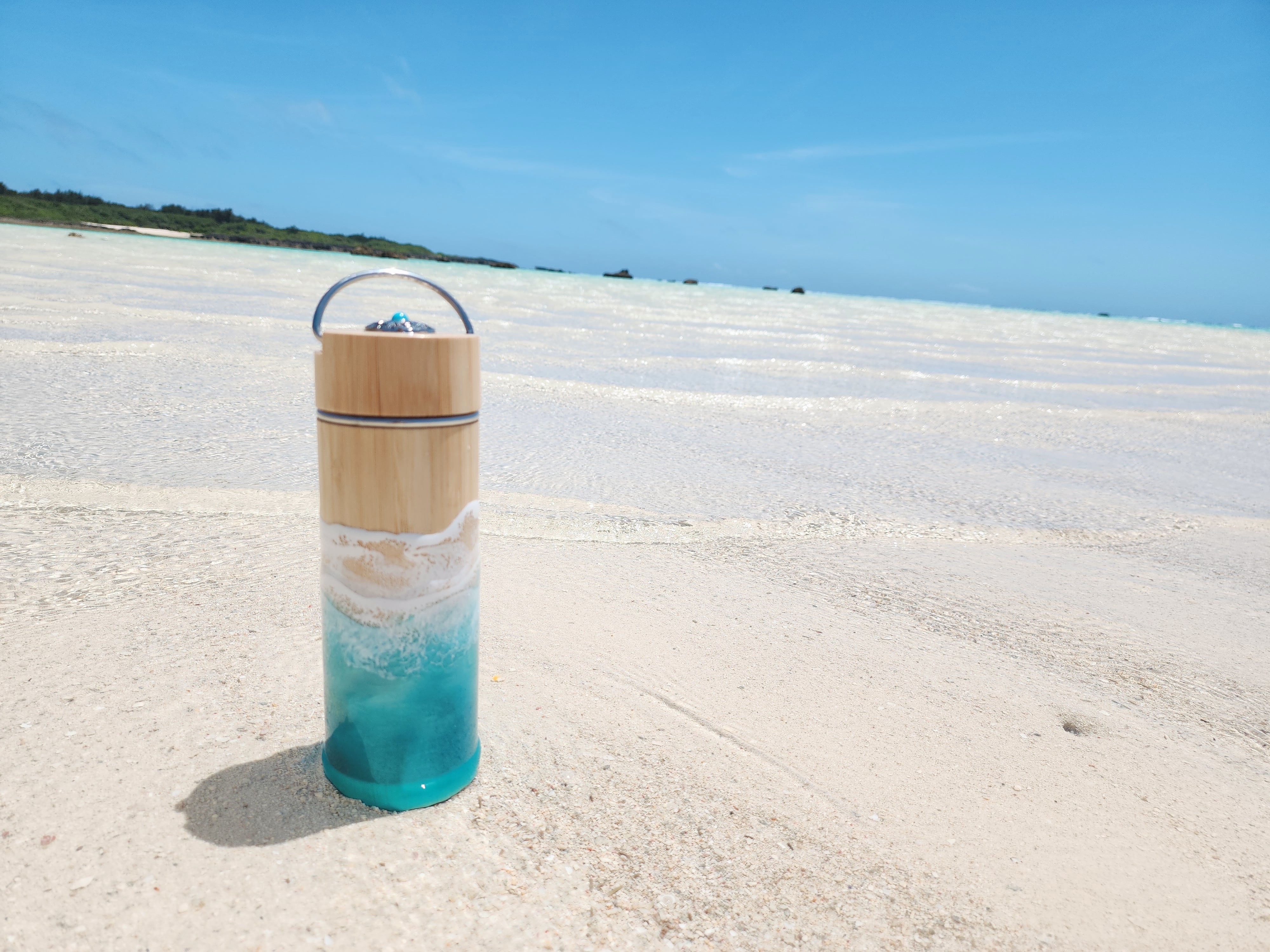 360.オーシャンレジンアート ステンレスボトル | Leaf Edgez