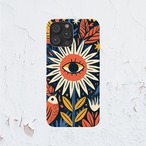受注生産 iPhoneケース 大きな目と太陽の民芸アート｜シンボルモチーフ FMSY011D