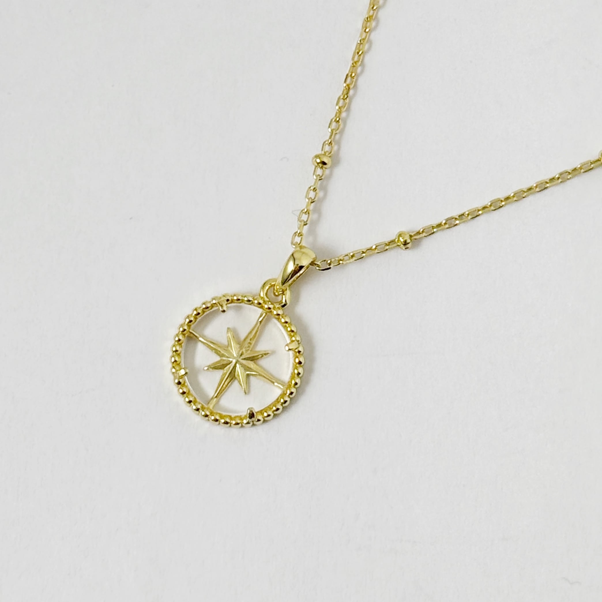 Gold Coating クリスタル スター コンパス ペンダント | 【公式通販
