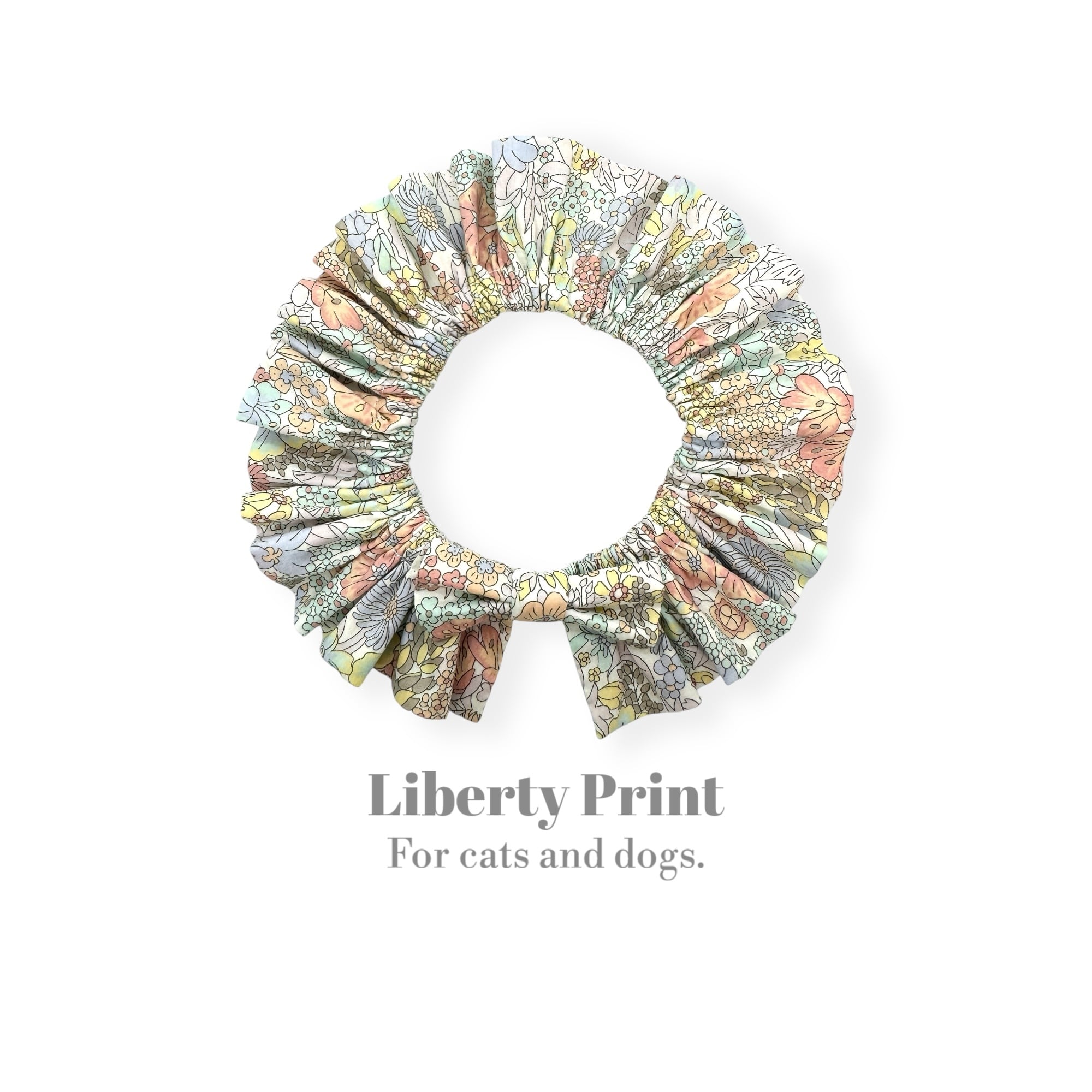 猫 犬 首輪 フリルスタイ リバティプリント × Margaret Annie オレンジ