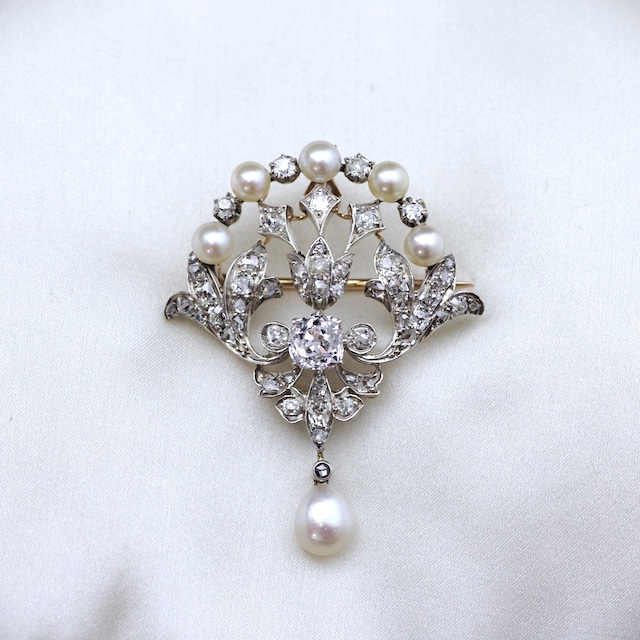 Victorian Pearl & Diamond Brooch/Pendant　ヴィクトリアン　パール＆ダイヤモンド　ブローチ・ペンダント