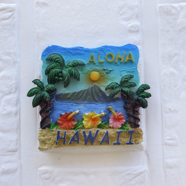 ★ハワイ直輸入★ハワイアンマグネット／ダイヤモンドヘッド／HAWAII／ハワイ磁石／キッチンマグネット／MG-35