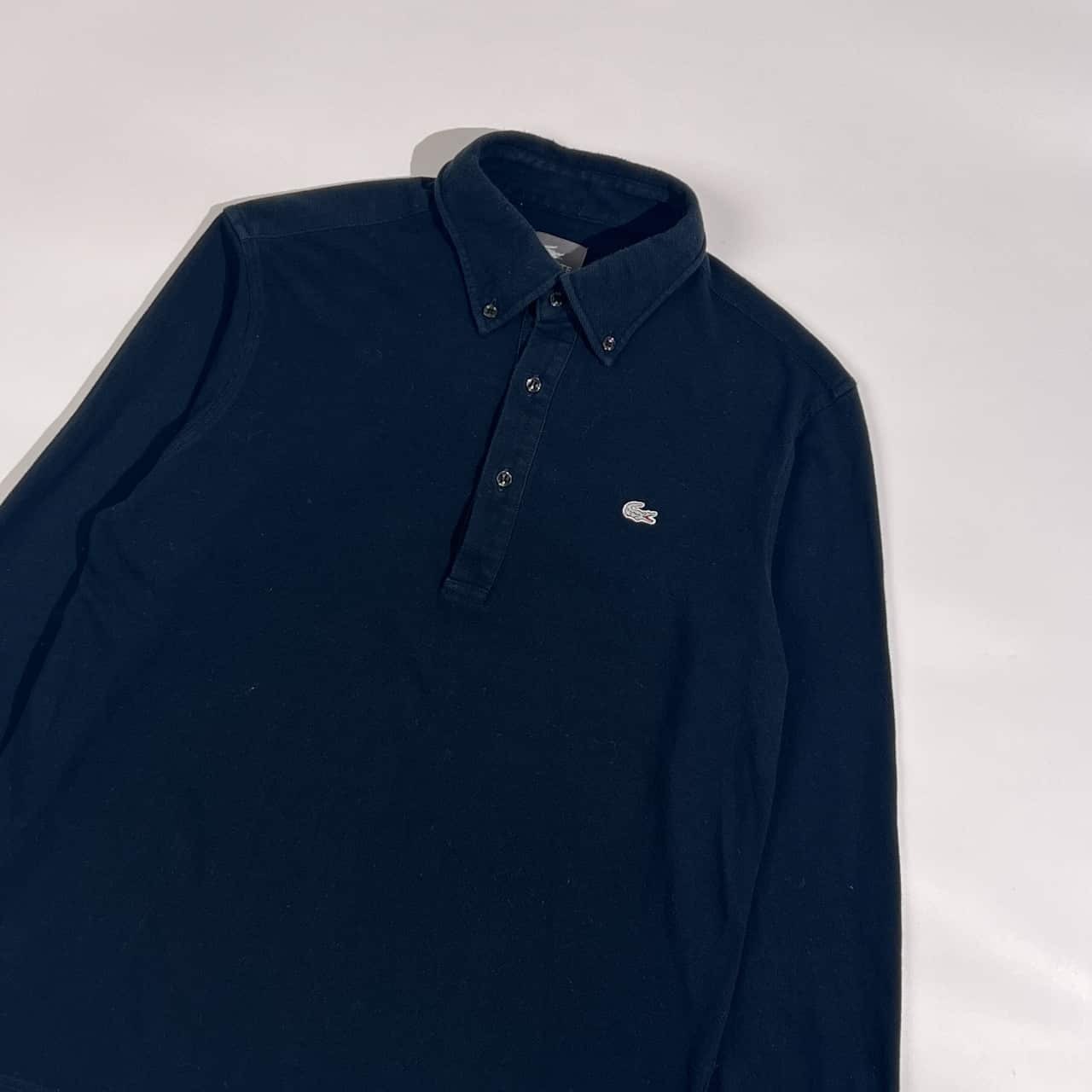 LACOSTE ラコステ BD ボタンダウン 鹿の子 長袖 ポロシャツ 4/ネイビー系 メンズ ファブリカ