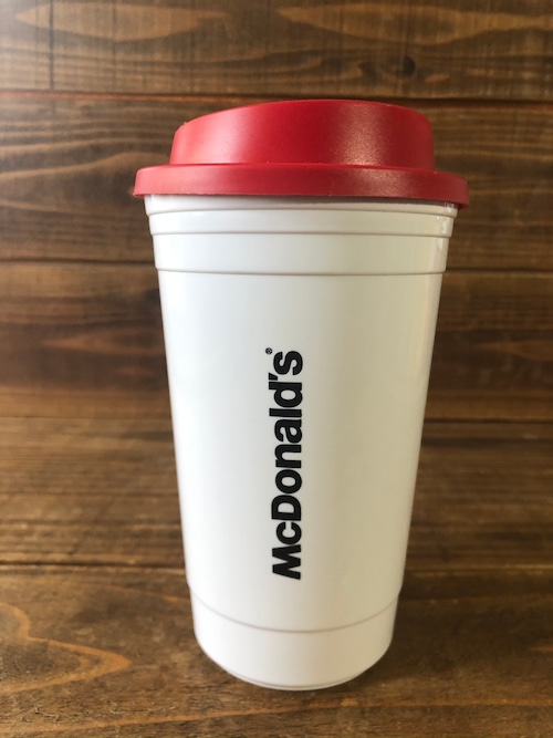 McDonald's PLASTIC TUMBLER "WHITE"/マクドナルド タンブラー cafe コーヒーマグ USA