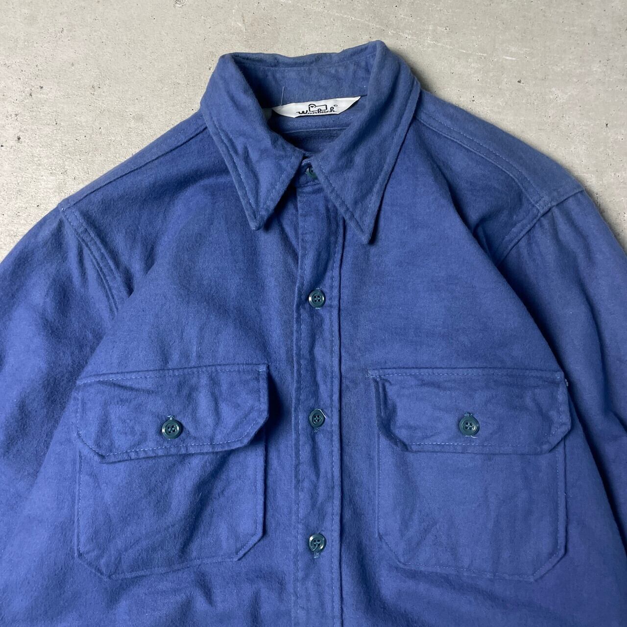70年代 USA製 WOOLRICH ウールリッチ シャモアクロスシャツ メンズM