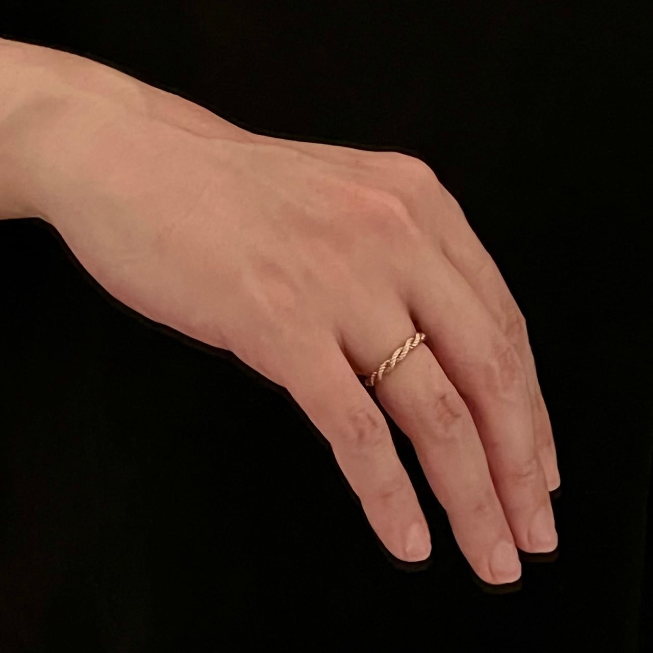 VINTAGE TIFFANY & CO. 14K Gold Twist Rope Ring | ヴィンテージ