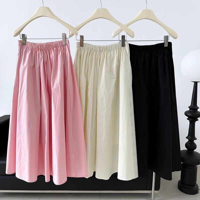 pleated A-line medium long sweet umbrella skirt W00434