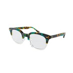 EVILACT eyewear " MERKEL emerald havana x clear / dimming gray lens "