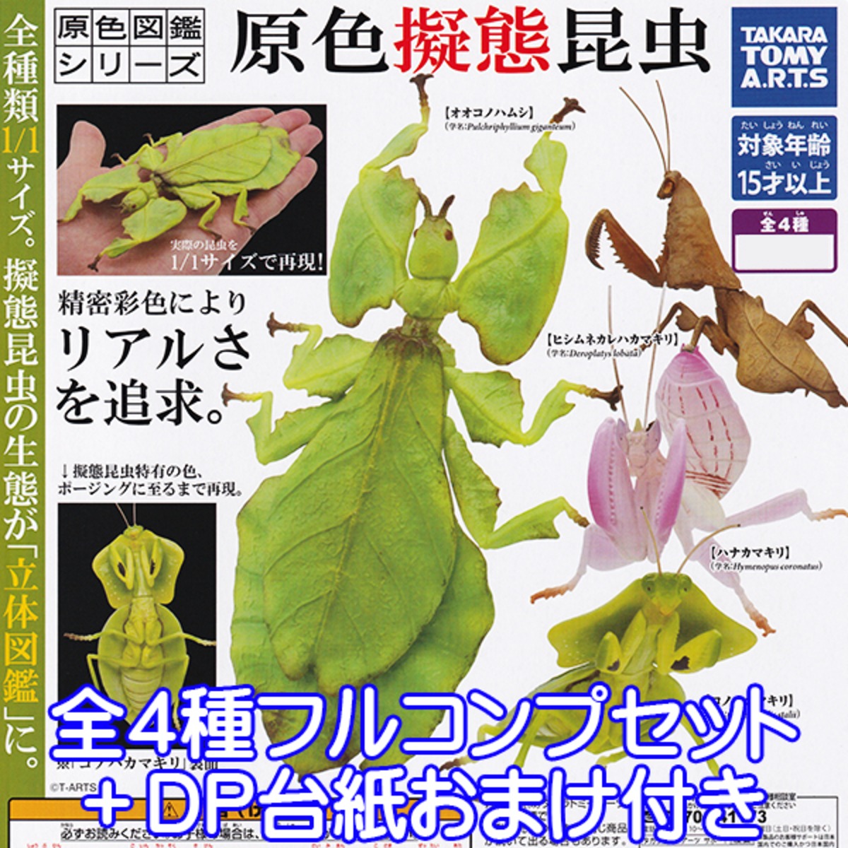 原色図鑑シリーズ 原色擬態昆虫 精密彩色 リアル 虫 カマキリ グッズ 