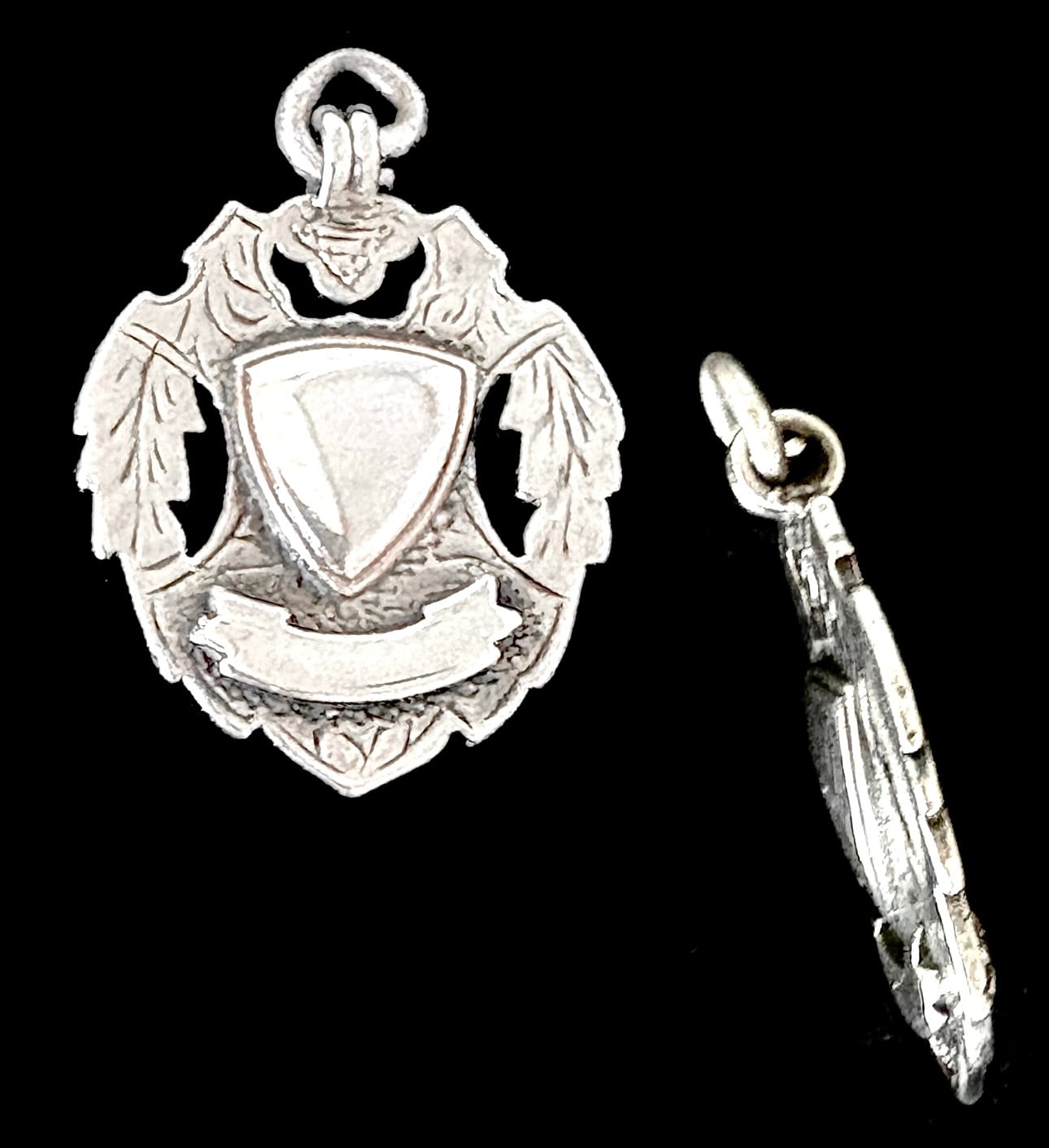 英国アンティーク 両面装飾フォブ ペンダント 懐中時計