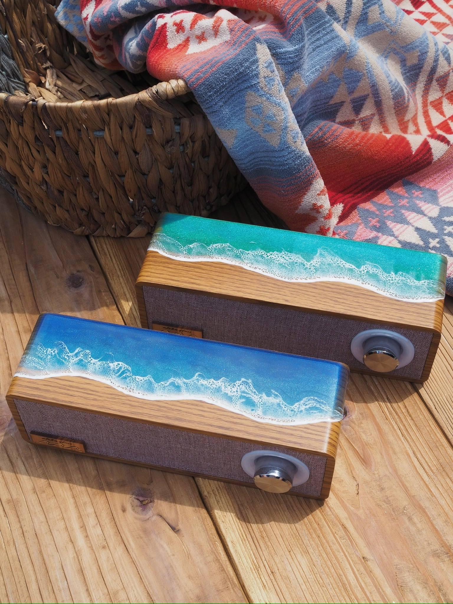 ALOHA GLASS 4boost Bluetooth speaker 木目 Wood Bluetooth speaker(wavy) | ALOHA GLASS