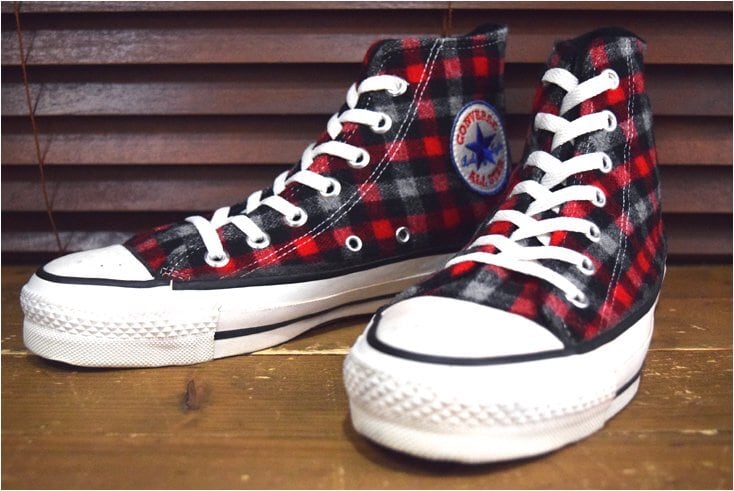 コンバース チェック 24,5cm サイズ6½ CONVERSE 希少 柄