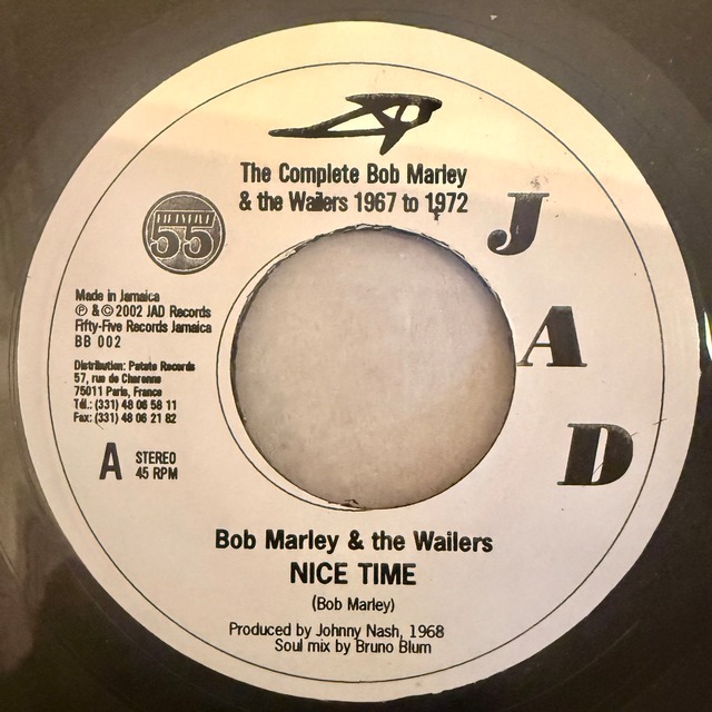Nice Time（A cappella mix）/ Bob Marley & The Wailers 7inch