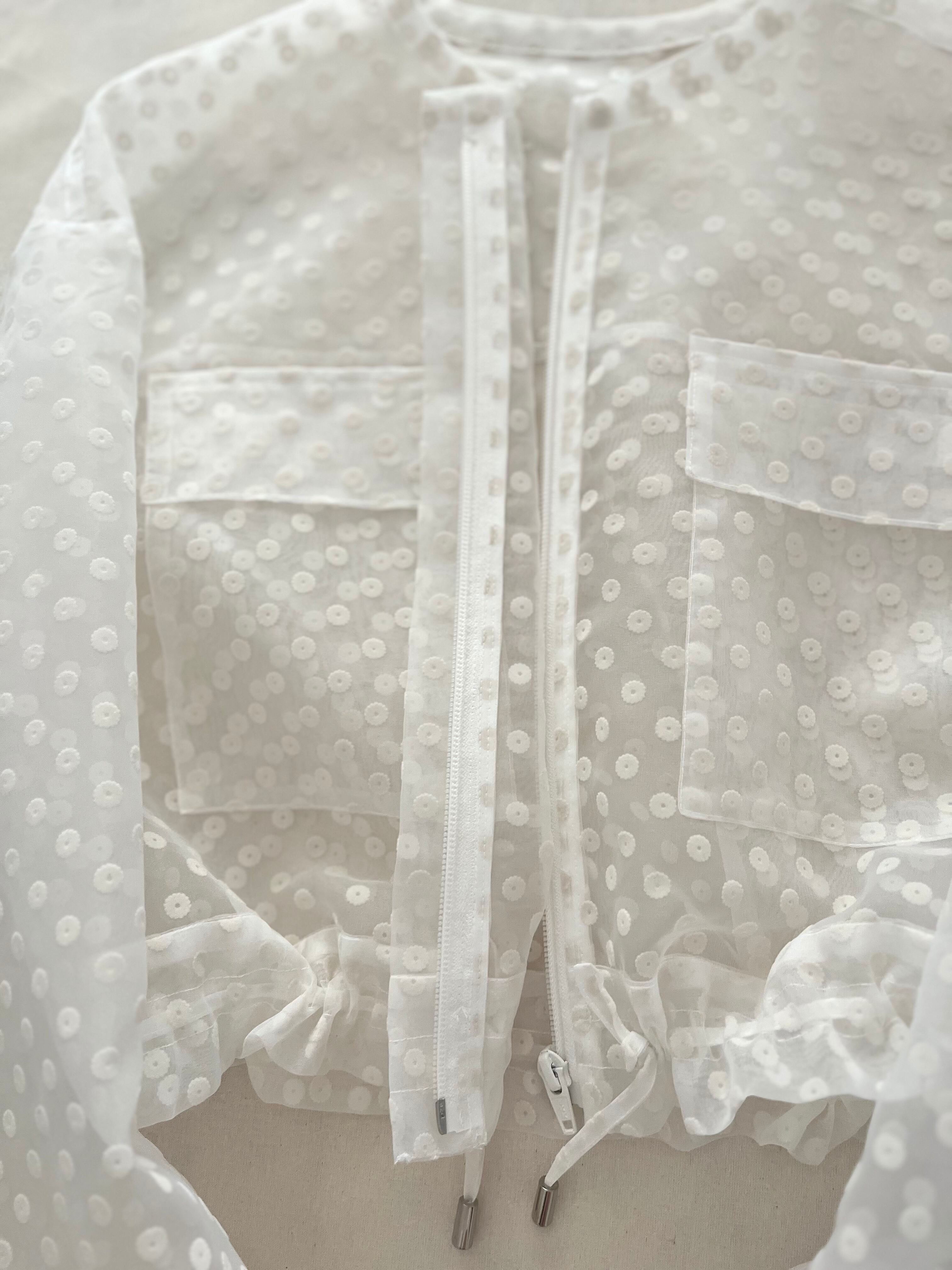 【2026新作】シアーブルゾン　フロッキードット