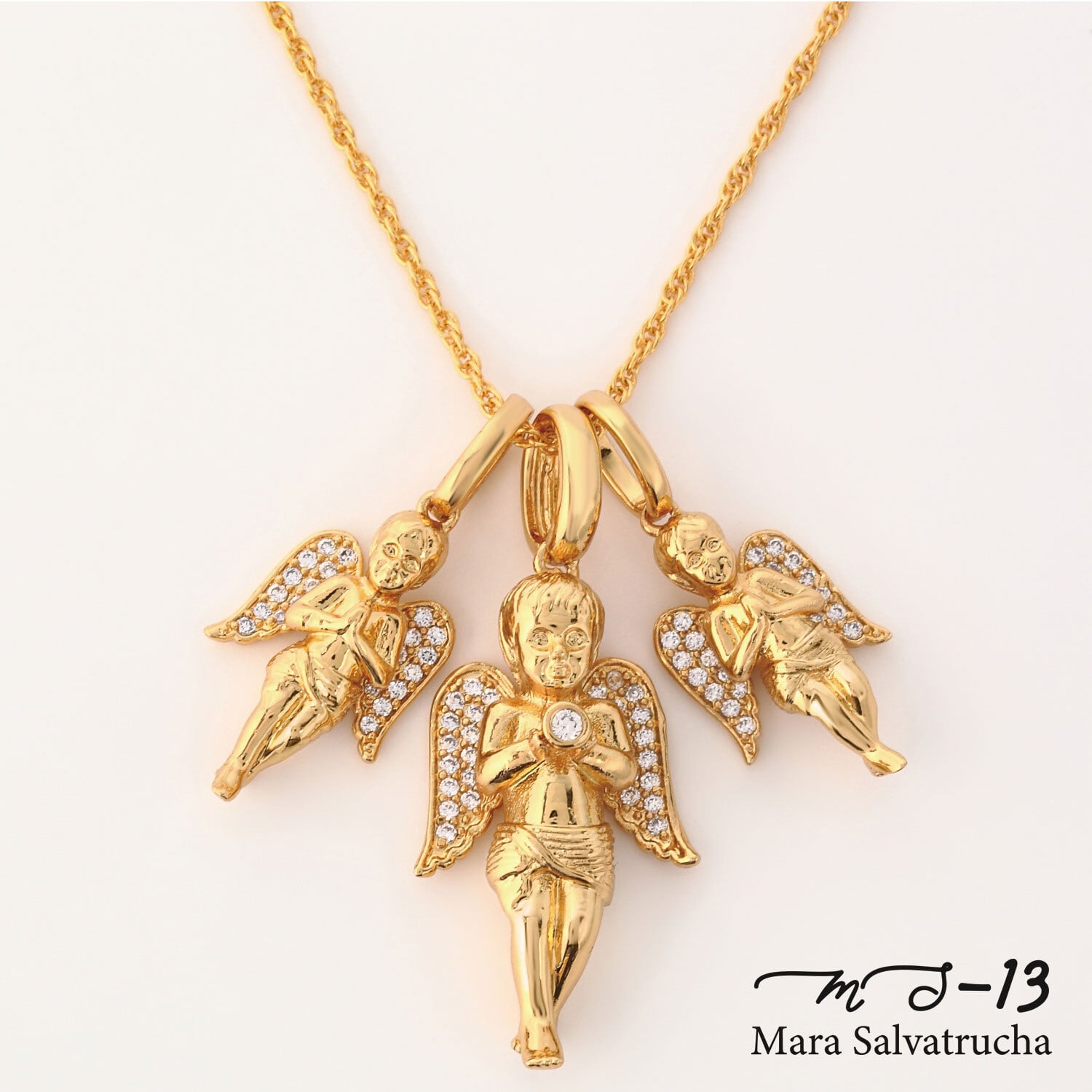 【MS-13】K18GP エンジェルチャーム トリプルSET WG MS-13】K18GP エンジェル チャーム トリプルセット(ゴールド