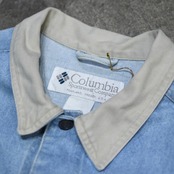 Columbia "TOUGH MOTHER JEANS" wide silhouette denim tracker jacket
