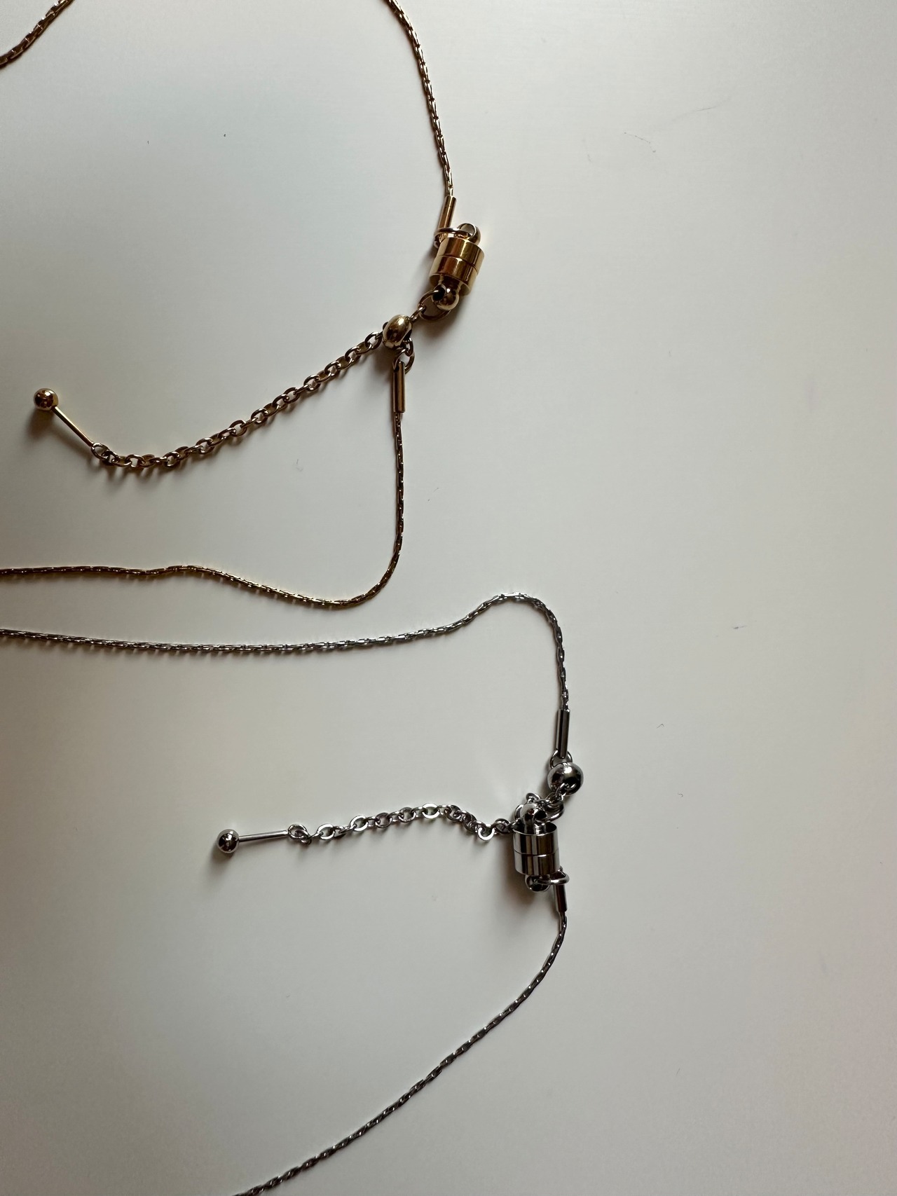 SS スライドマグネットハートビーズネックレス