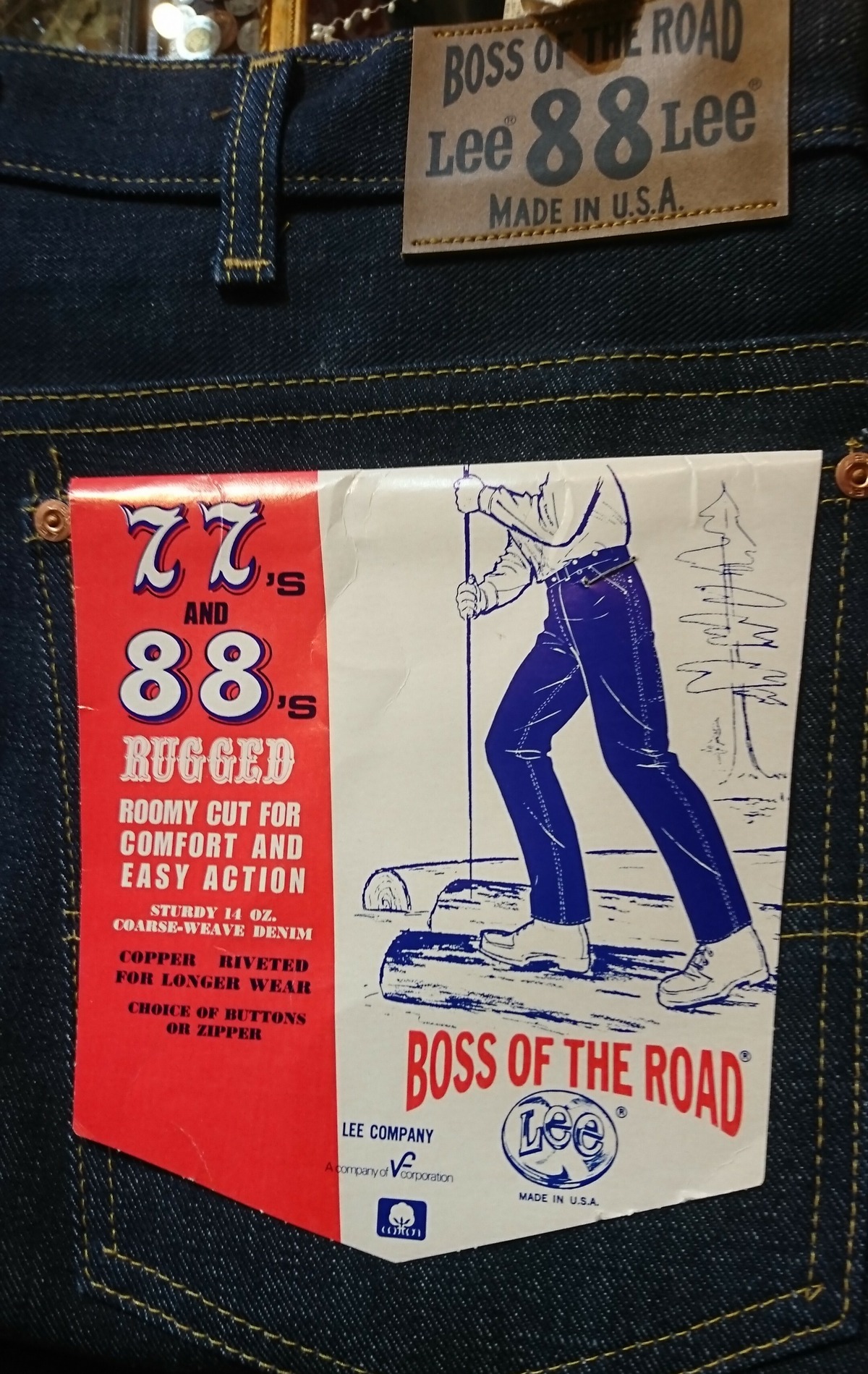 lee boss of the road 88 logger pants 70s vintage dead stock リー 