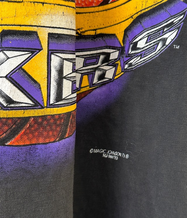 -LOS ANGELS LAKERS- Vintage 90s M Print T-shirt