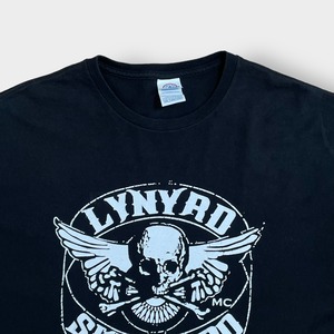 【DELTA】Lynyrd Skynyrd バンドTシャツ プリント ロゴ 2XL ビッグシルエット バンt ロックt レーナード・スキナード スカル 音楽 半袖 夏物 us古着