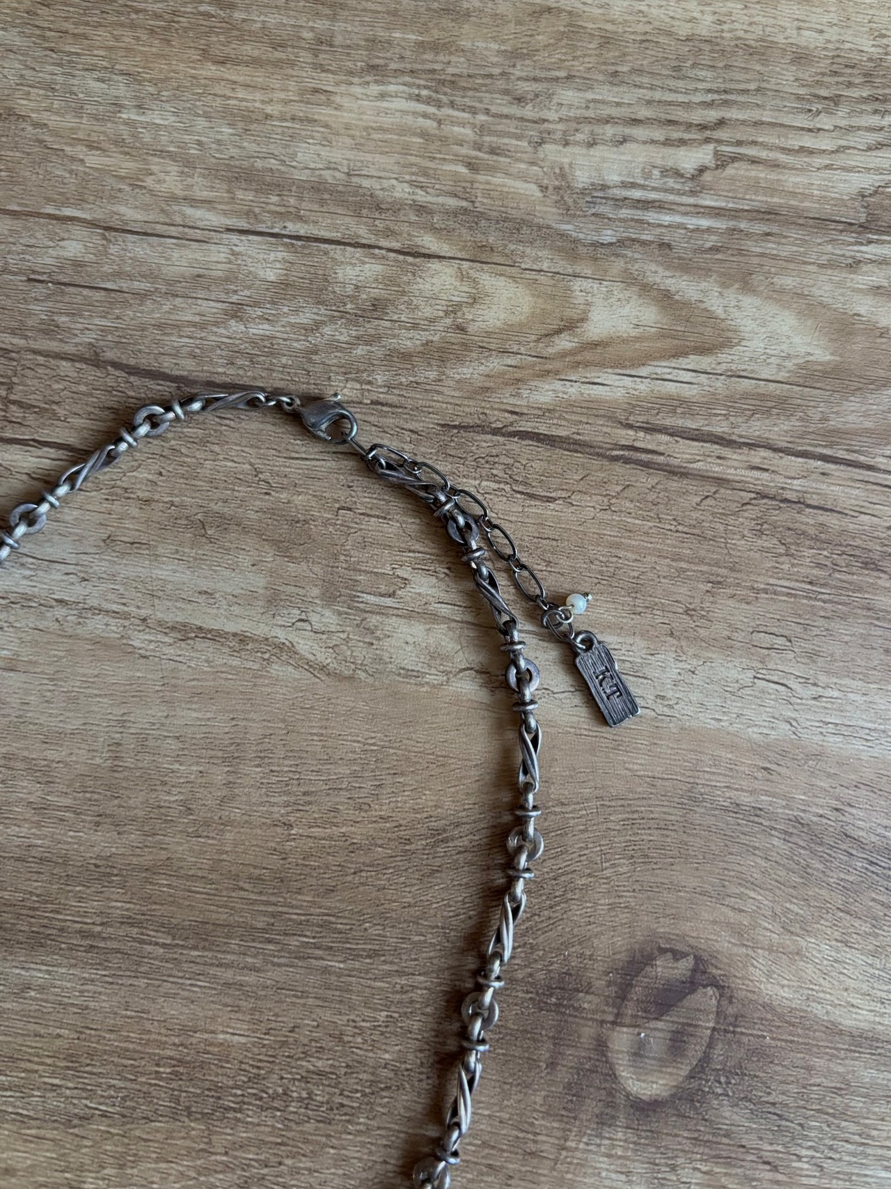 classical metallic chain necklace-5141-7