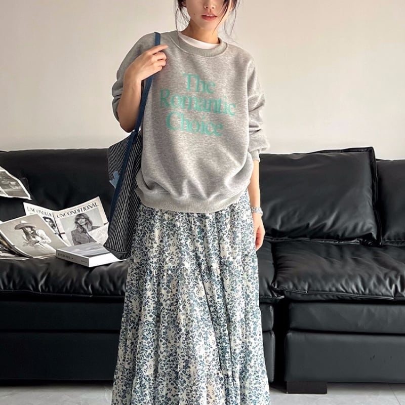 クルーネック ロゴプリント スウェットシャツ ◇2color 204447