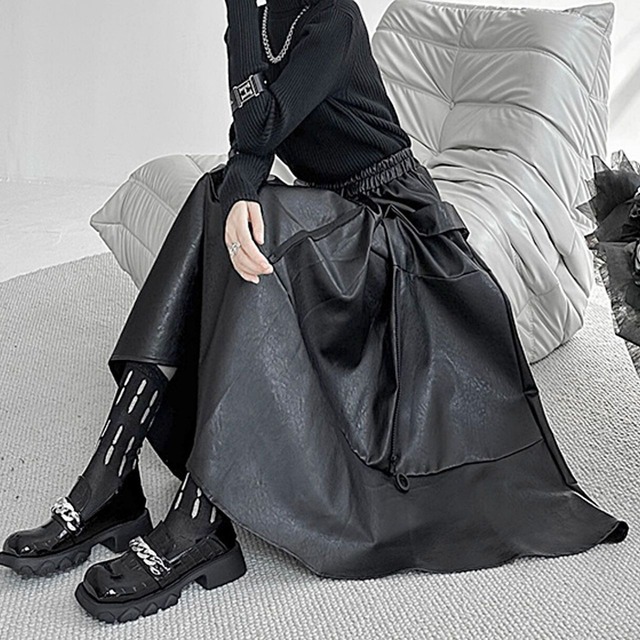 Layered A-line flared skirt C0782